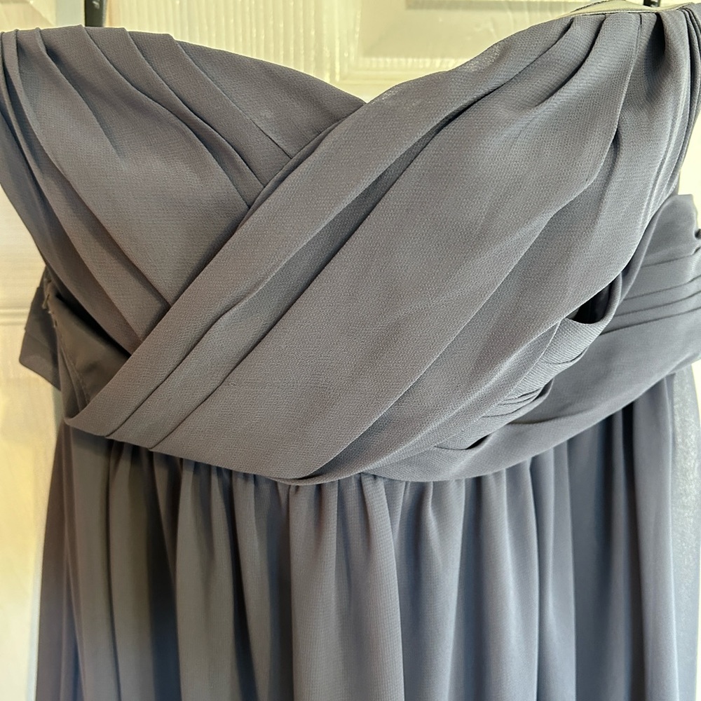 Bill Levkoff Strapless Chiffon Bridesmaid Gown - Size 10 (not altered).